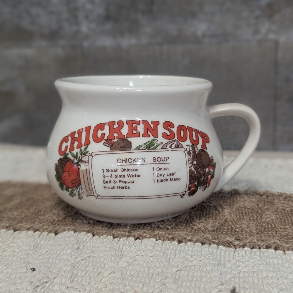 Vintage Chicken Soup Recipe Mug